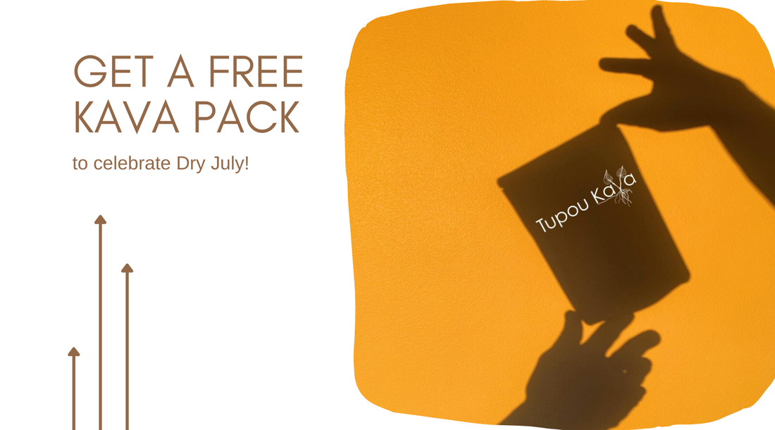 Information on how to get a free kava pack to celebrate Dry July in Australia