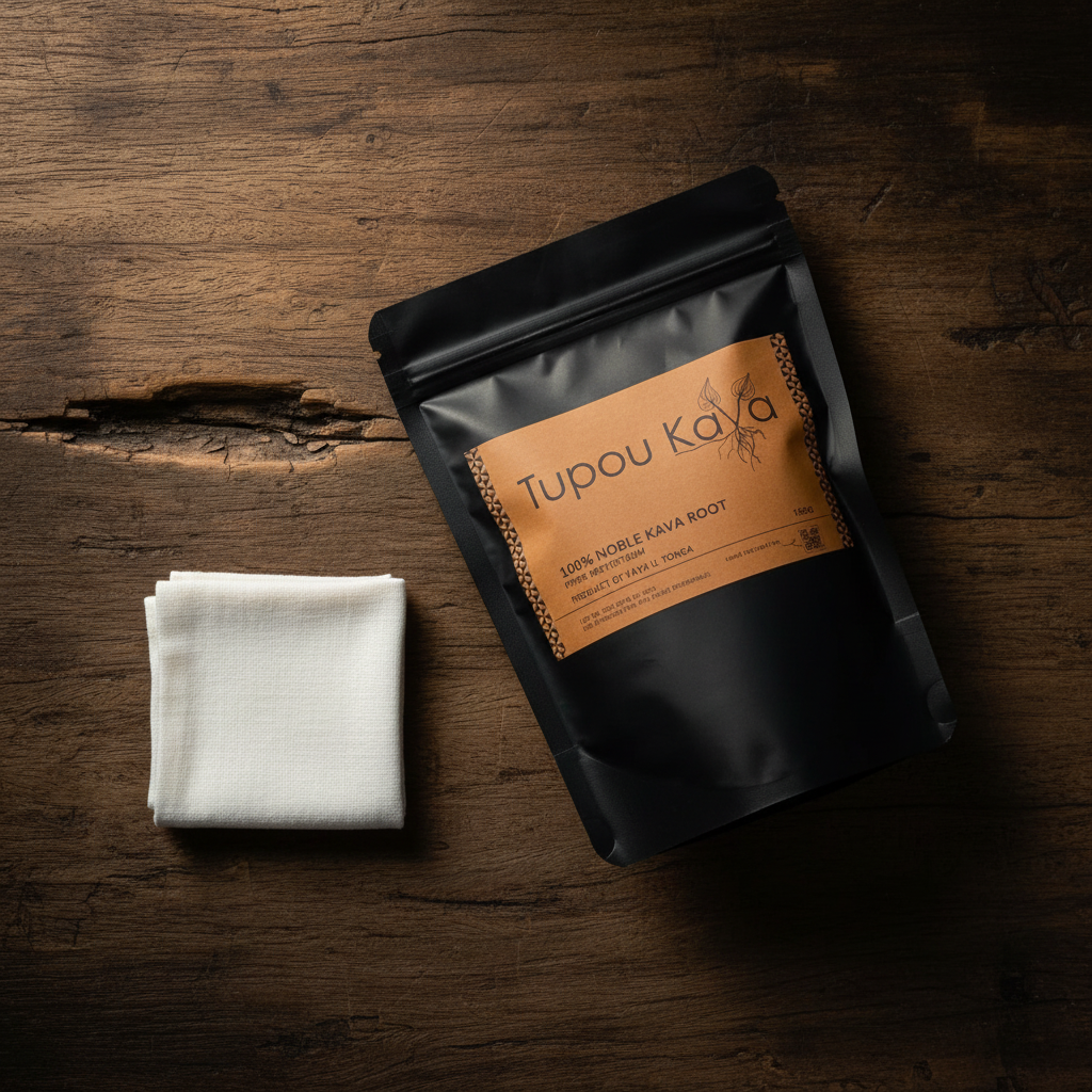 Tupou Kava 100g Bag with Small Muslin Cloth